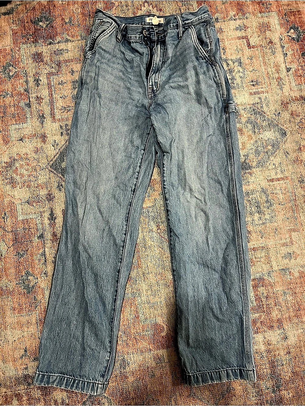 Madewell Low-Slung Straight Carpenter Jeans Blue Waist 27